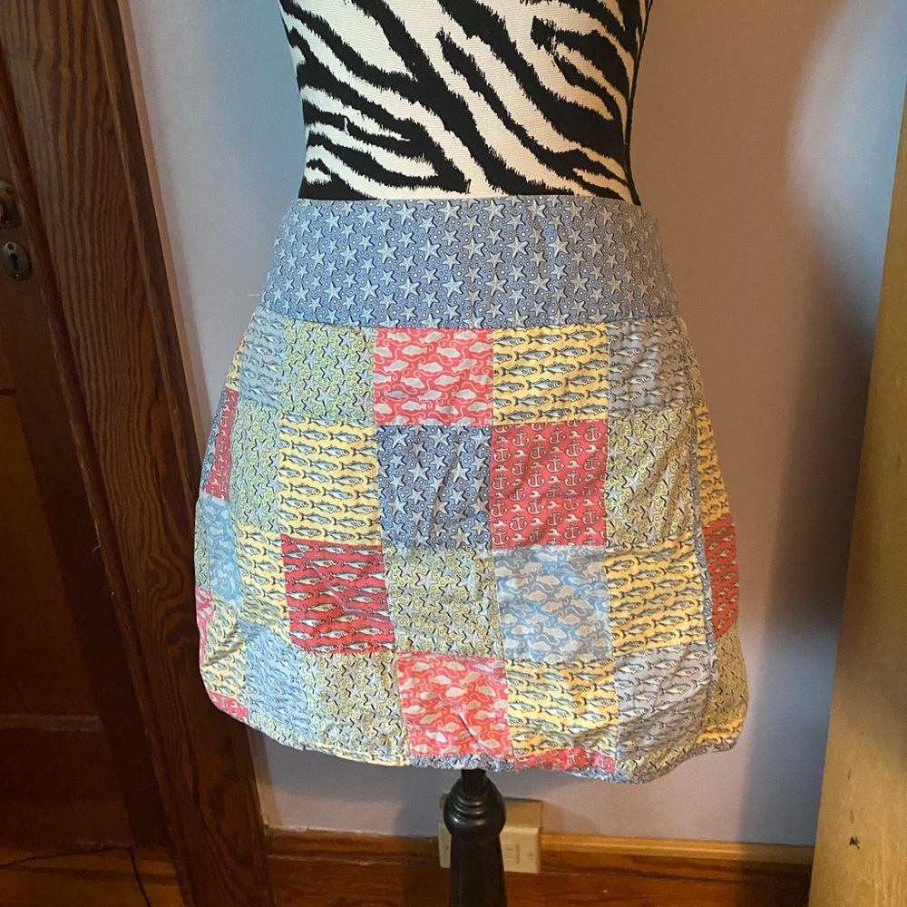 Vineyard Vines patchwork faux wrap skirt size 4